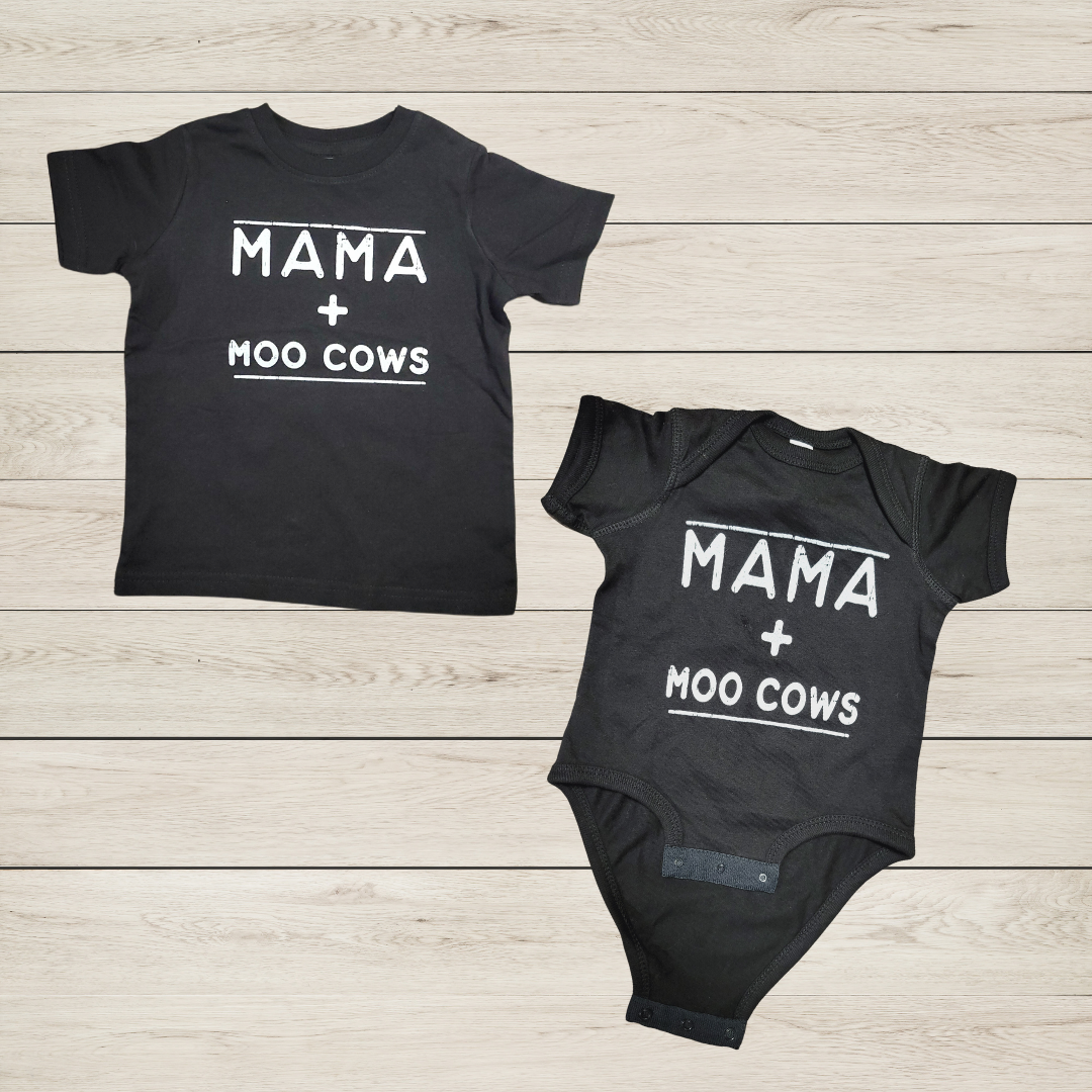 Moo Baby Cow Embroidered Crewneck Sweatshirt