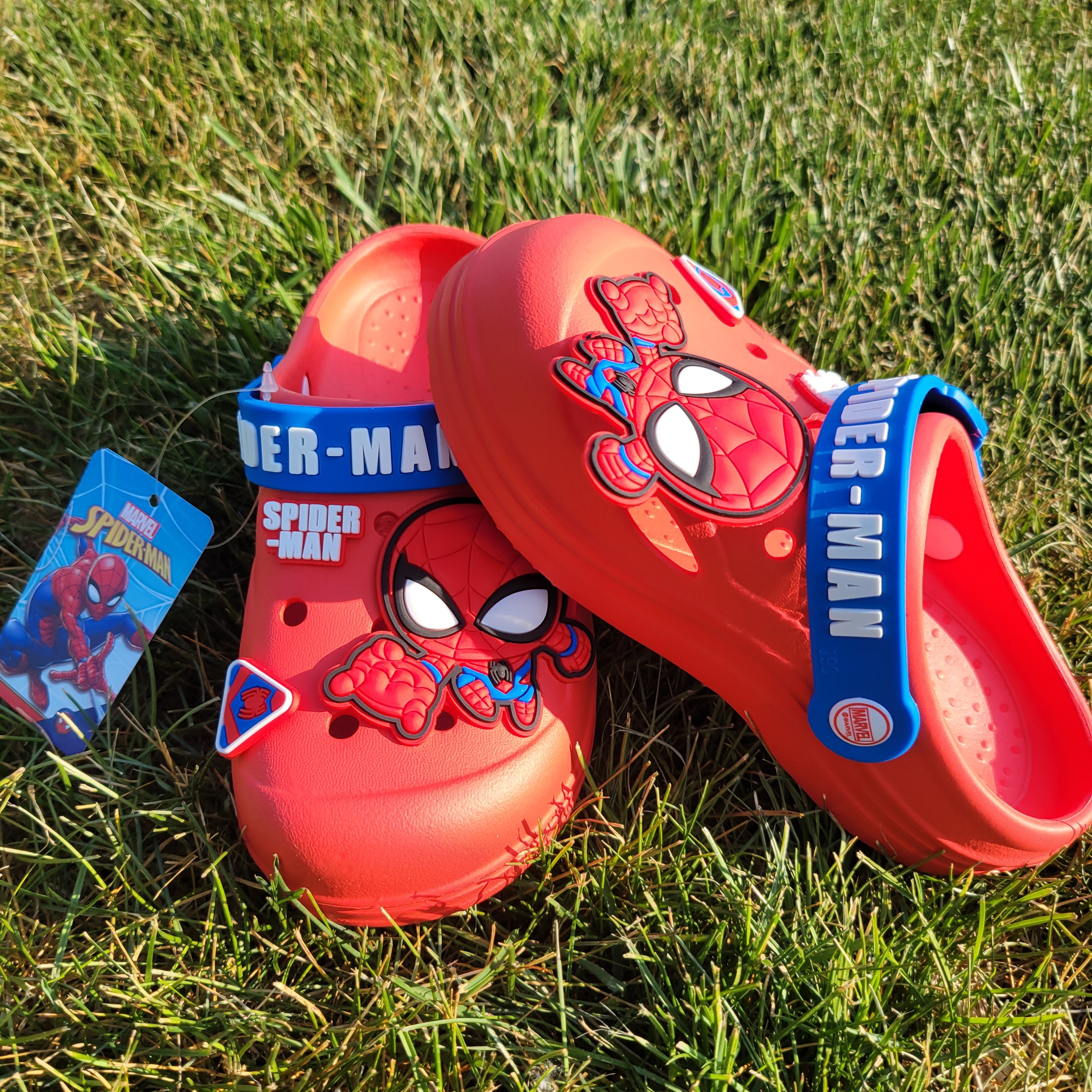 Amazon.com: Everyday Delights Marvel Spider-Man Slides Beach Sandals  Slippers for Boys Kids Children Teens - Blue L Size Large Little Kid :  Everything Else